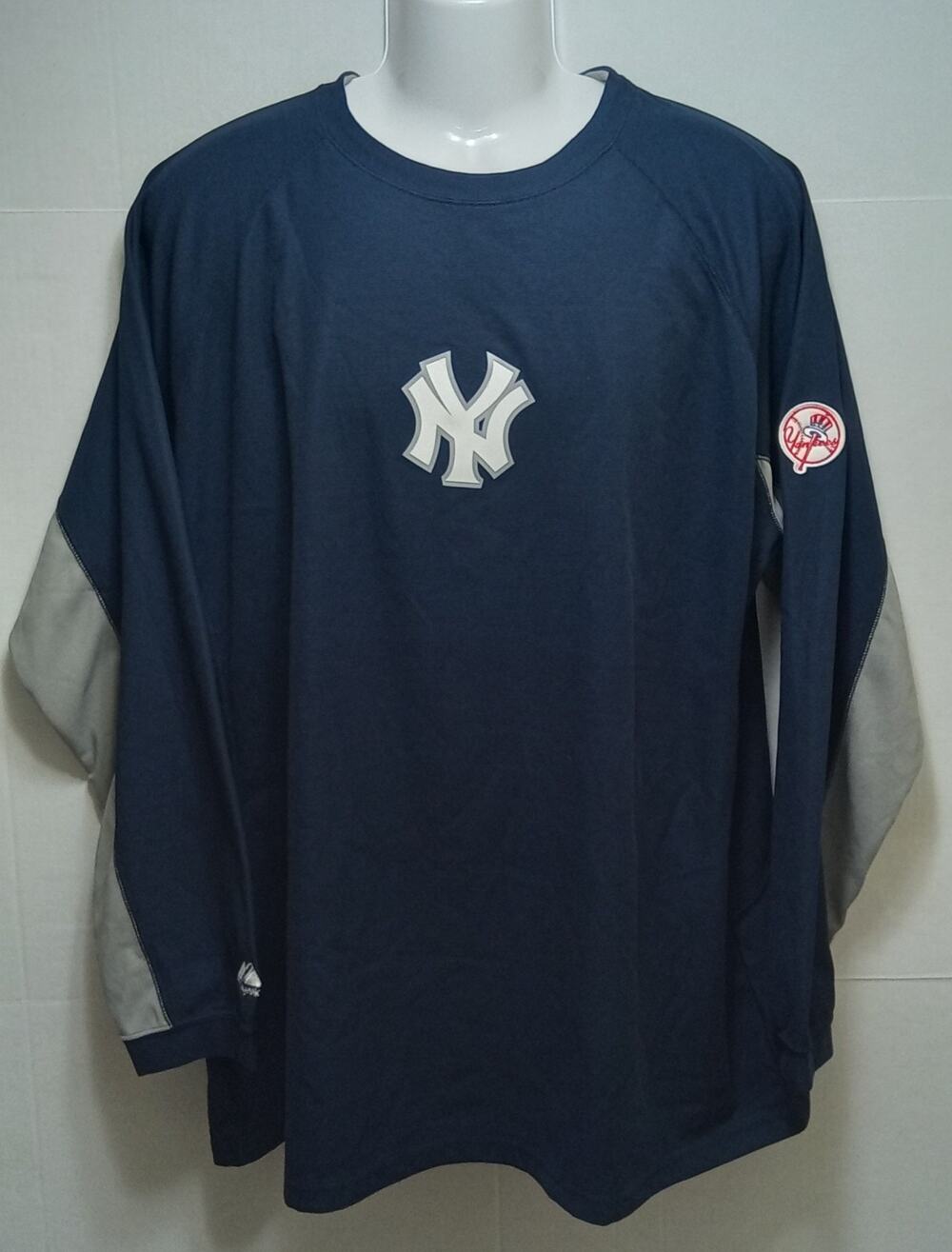 Vintage 2008 New York Yankees MLB Majestic LS Shirt Adult XL